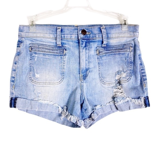 Genetic High Rise Distressed Denim Short - Picture 2 of 8